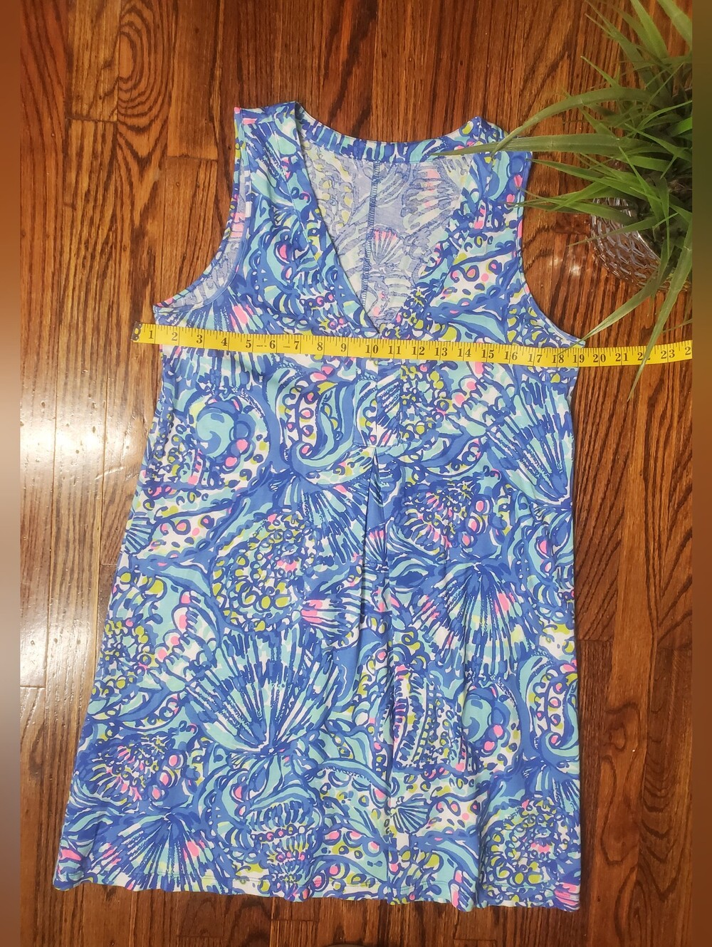 Lilly Pulitzer Amina Swing Dress Brilliant Blue Ceviche Size S 100% Pima Cotton - Picture 12 of 15